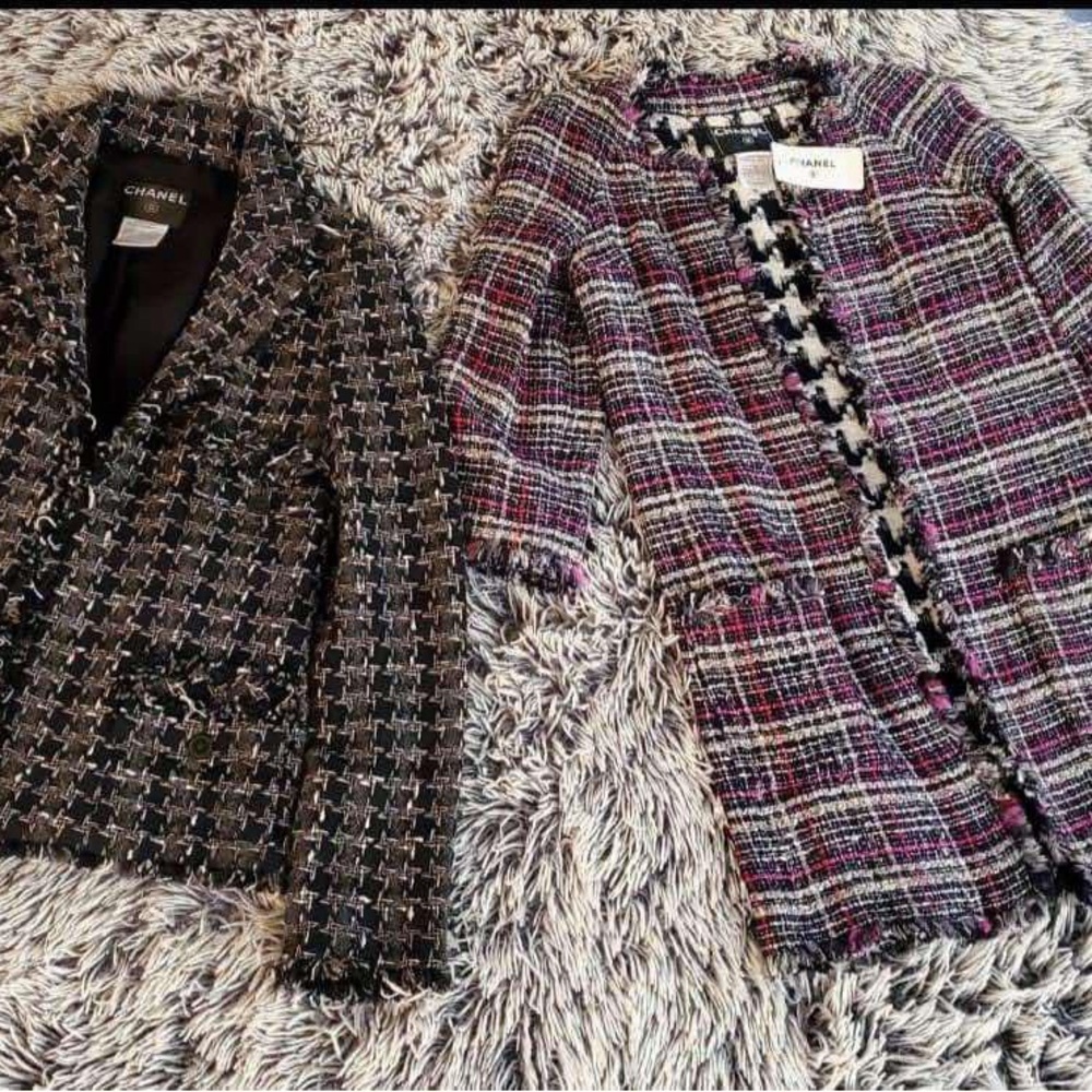 Chanel long tweed jacket